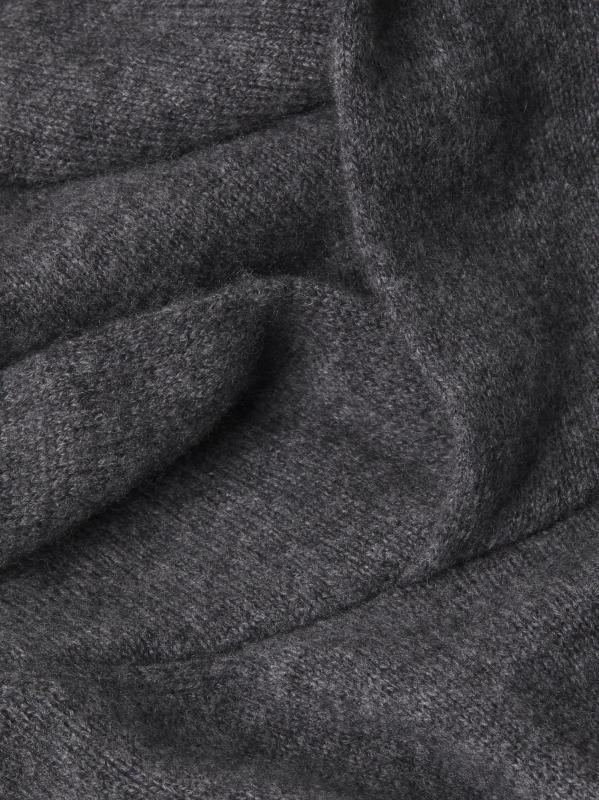 #5: هودي كوكو من الصوف والكشمير - رمادي داكن