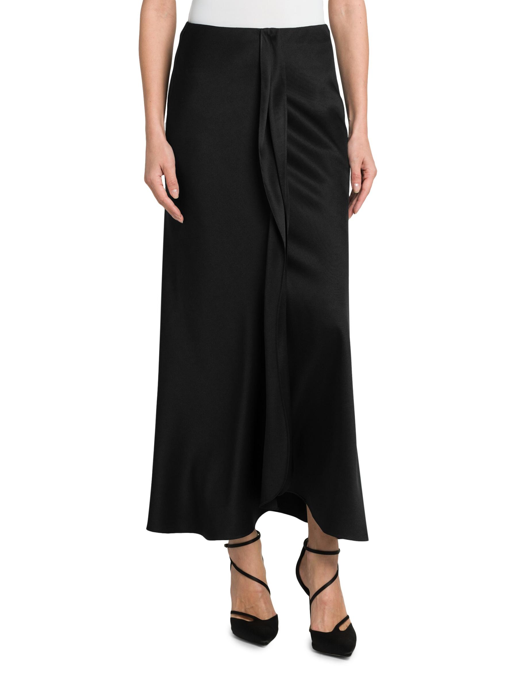 Shop Giorgio Armani - Draped Silk Slit Midi-Skirt | Saks