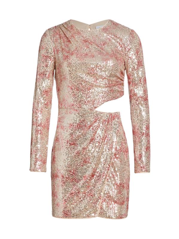 فستان برنيس قصير مزين بالترتر