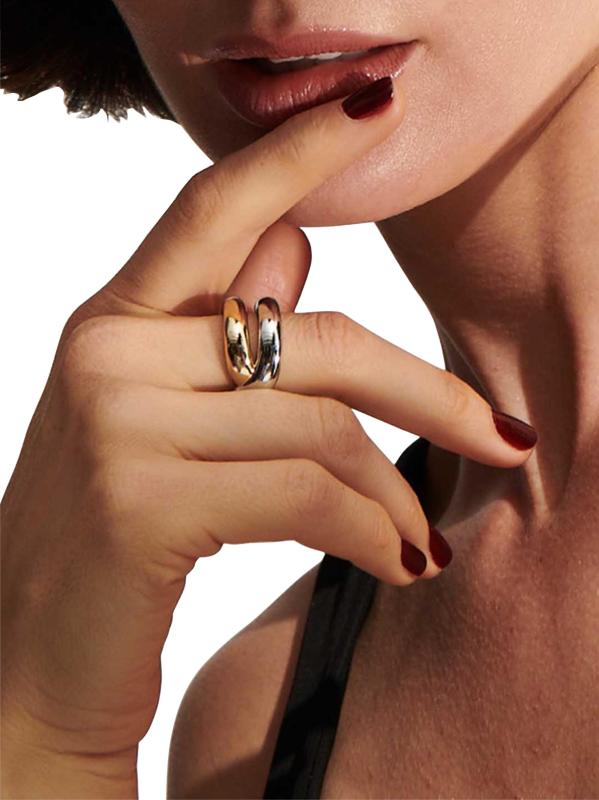 #2: خاتم Odell ثنائي اللون مطلي بالذهب عيار 12 قيراطًا - الذهب