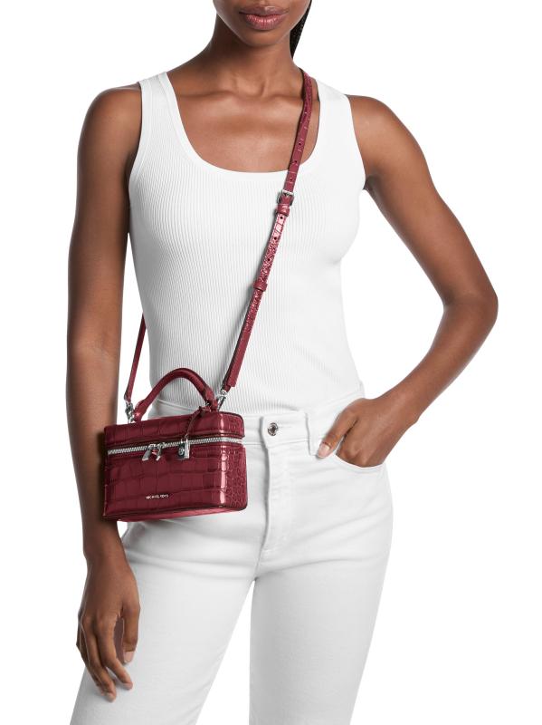 Shop MICHAEL Michael Kors Extra-Small Jana Leather Crossbody Bag