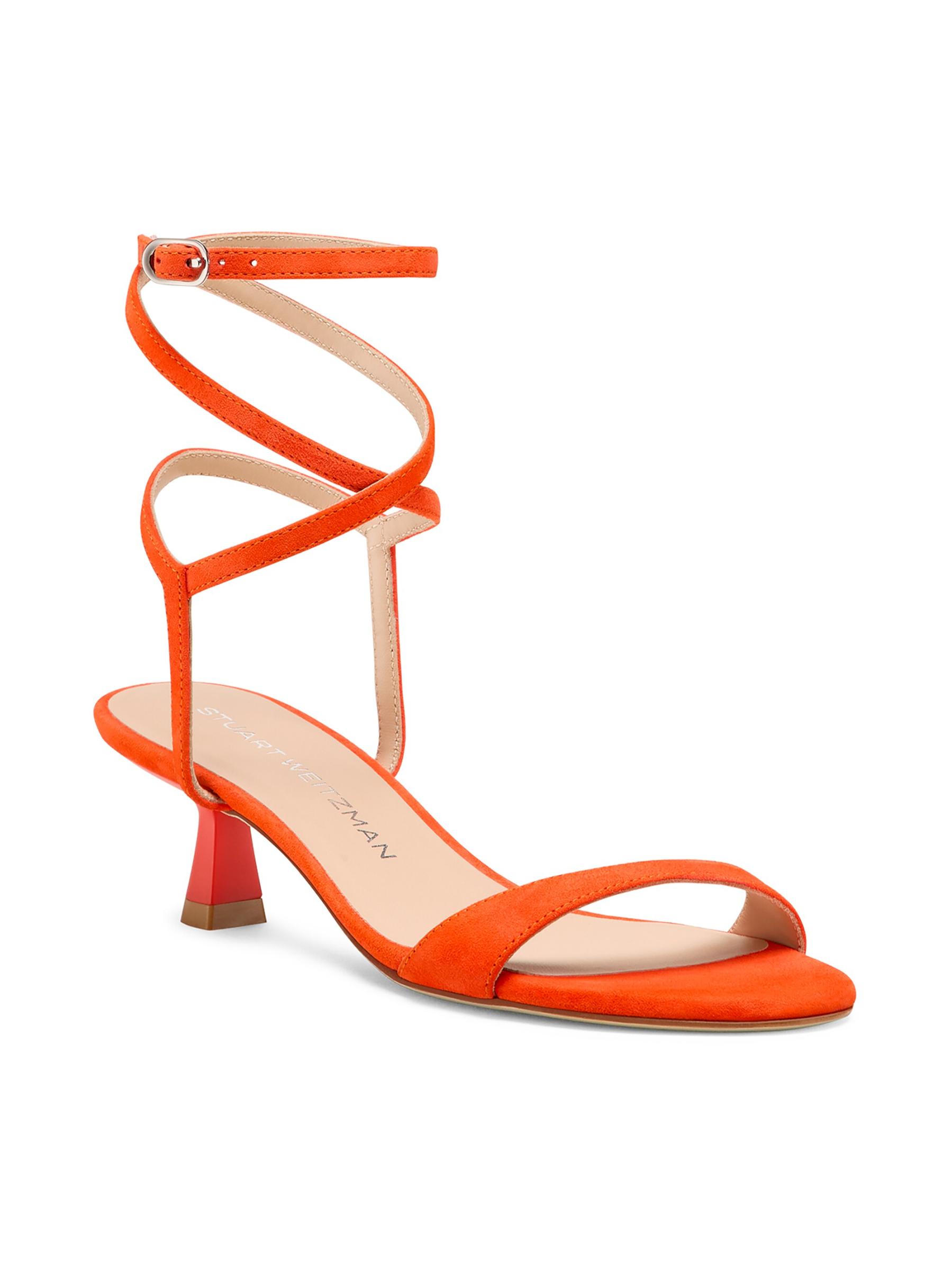 Shop Stuart Weitzman - Nudist 50MM Wrap Suede Sandals | Saks