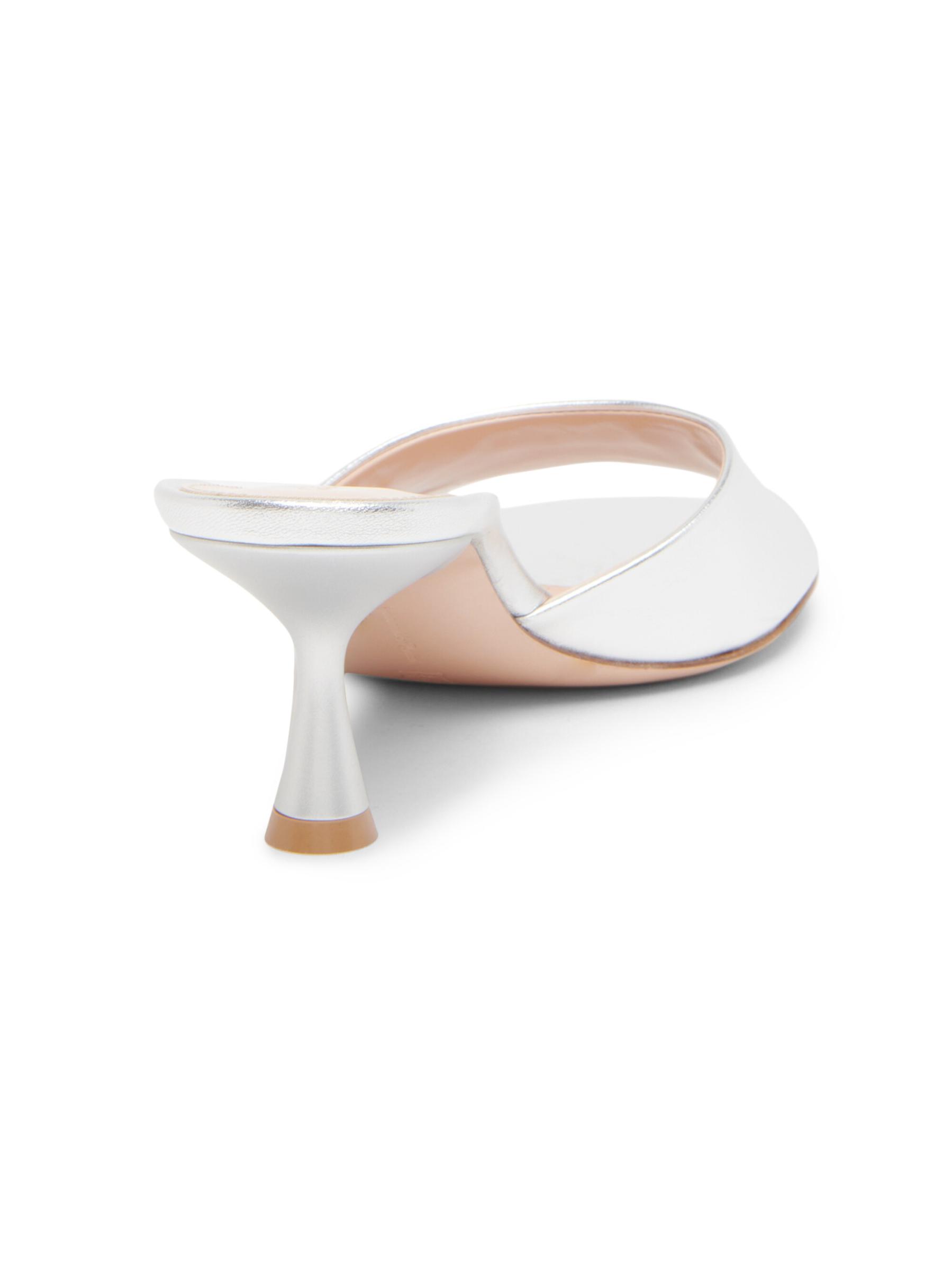 Gianvito Rossi>>アセント55レザーミュール Gianvito Rossi - アセント55MMメタリックレザーミュール を