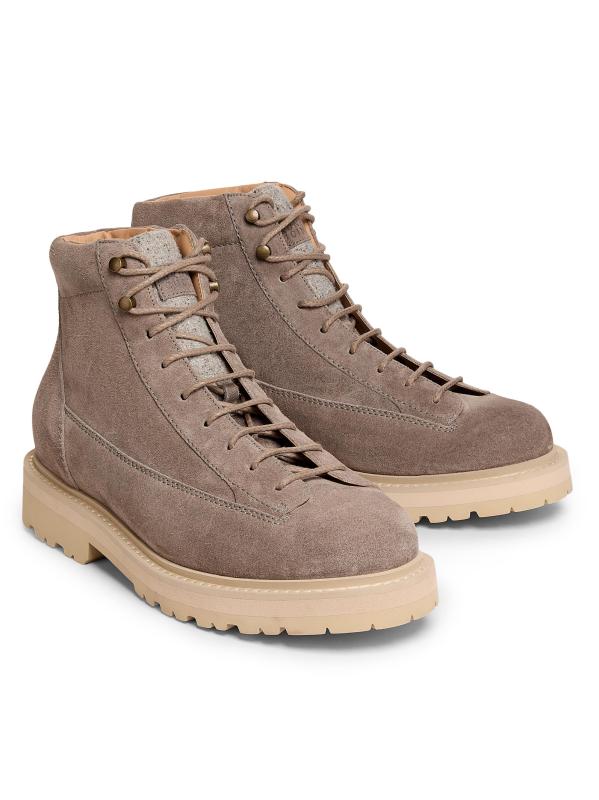 #2: أحذية من جلد الغزال - رمادي بني