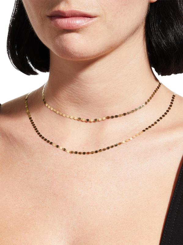 #2: قلادة على شكل سلسلة من الذهب الأصفر عيار 14 قيراط عارية - الذهب