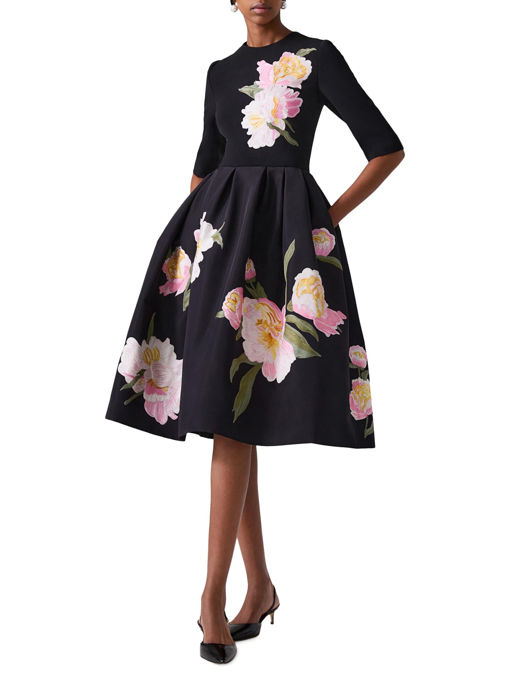 Shop Carolina Herrera - Floral Silk Cocktail Dress | Saks