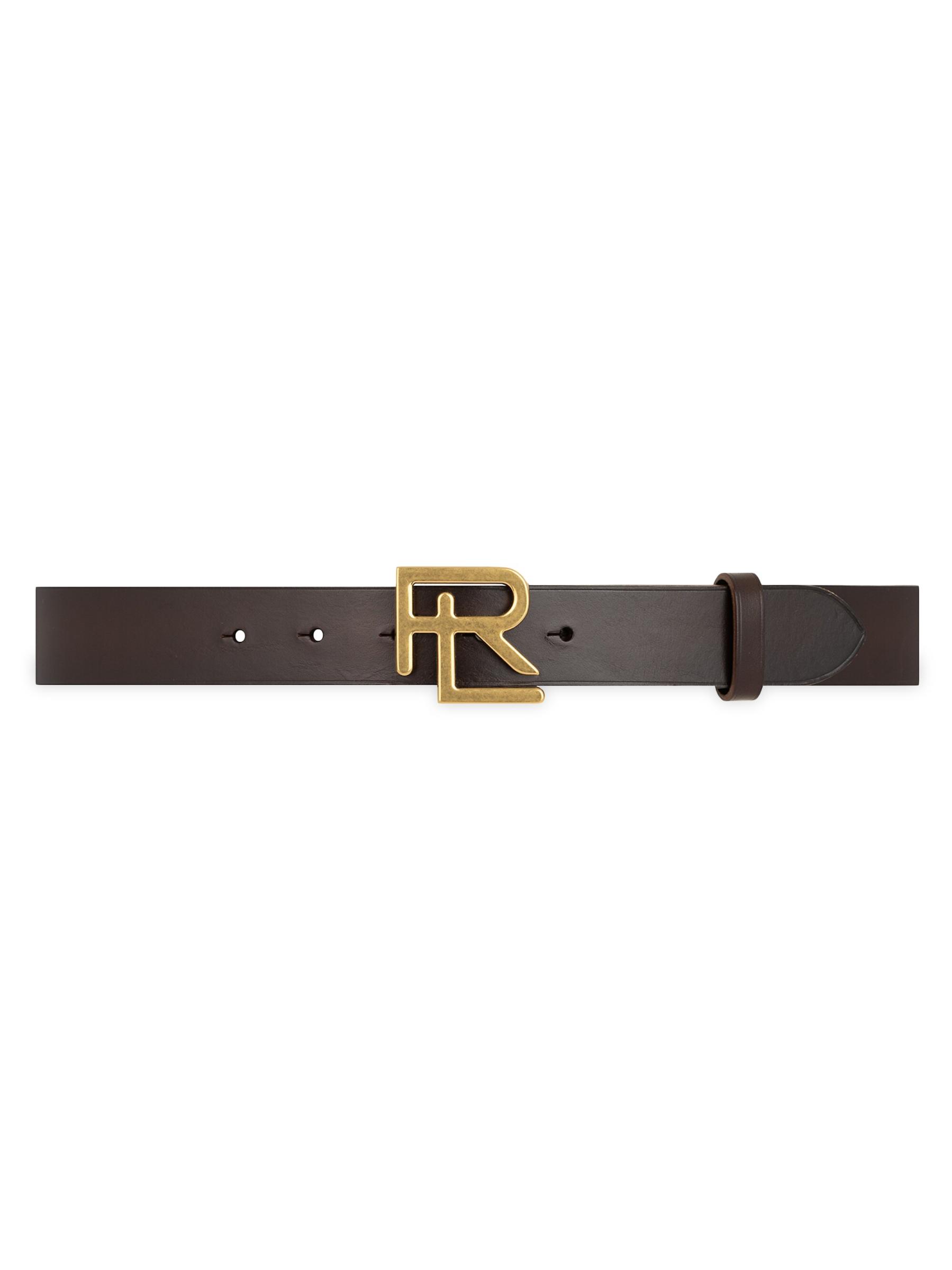 【Lauren Ralph Lauren】 LRLロゴ スライドバックルレザーベルト Lauren Ralph Lauren】 LRLロゴ スライドバックルレザーベルト