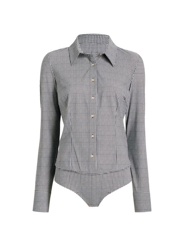 بدلة هاوندستوث بأزرار أمامية