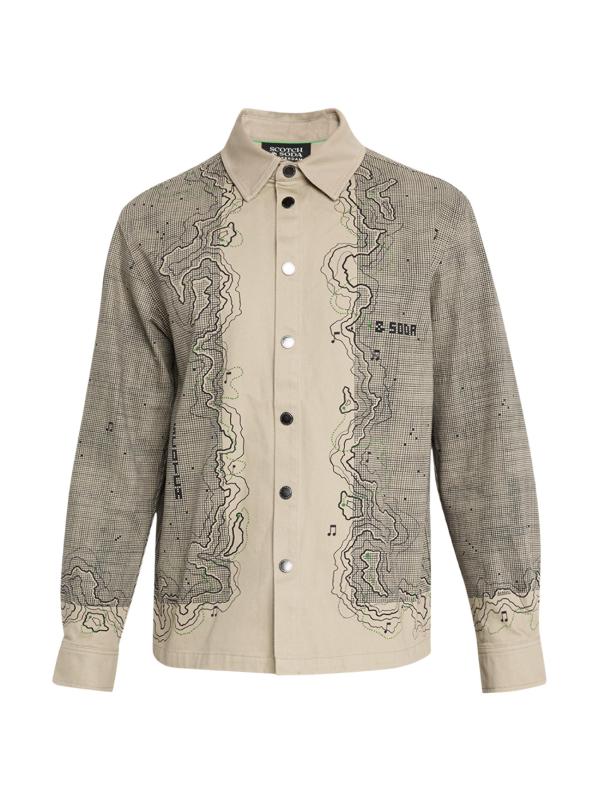 قميص خارجي من القطن برسومات التنسيب