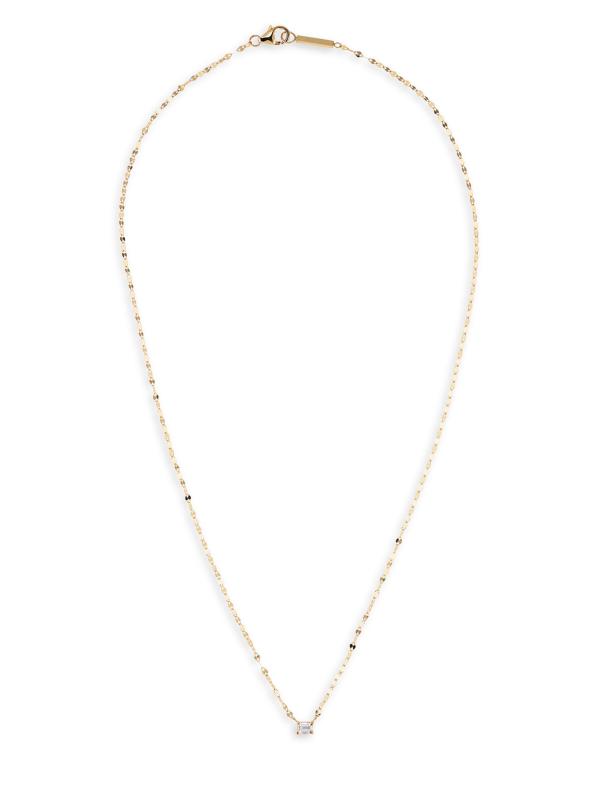 قلادة من الماس المقطوع بالزمرد والذهب عيار 14 قيراطًا