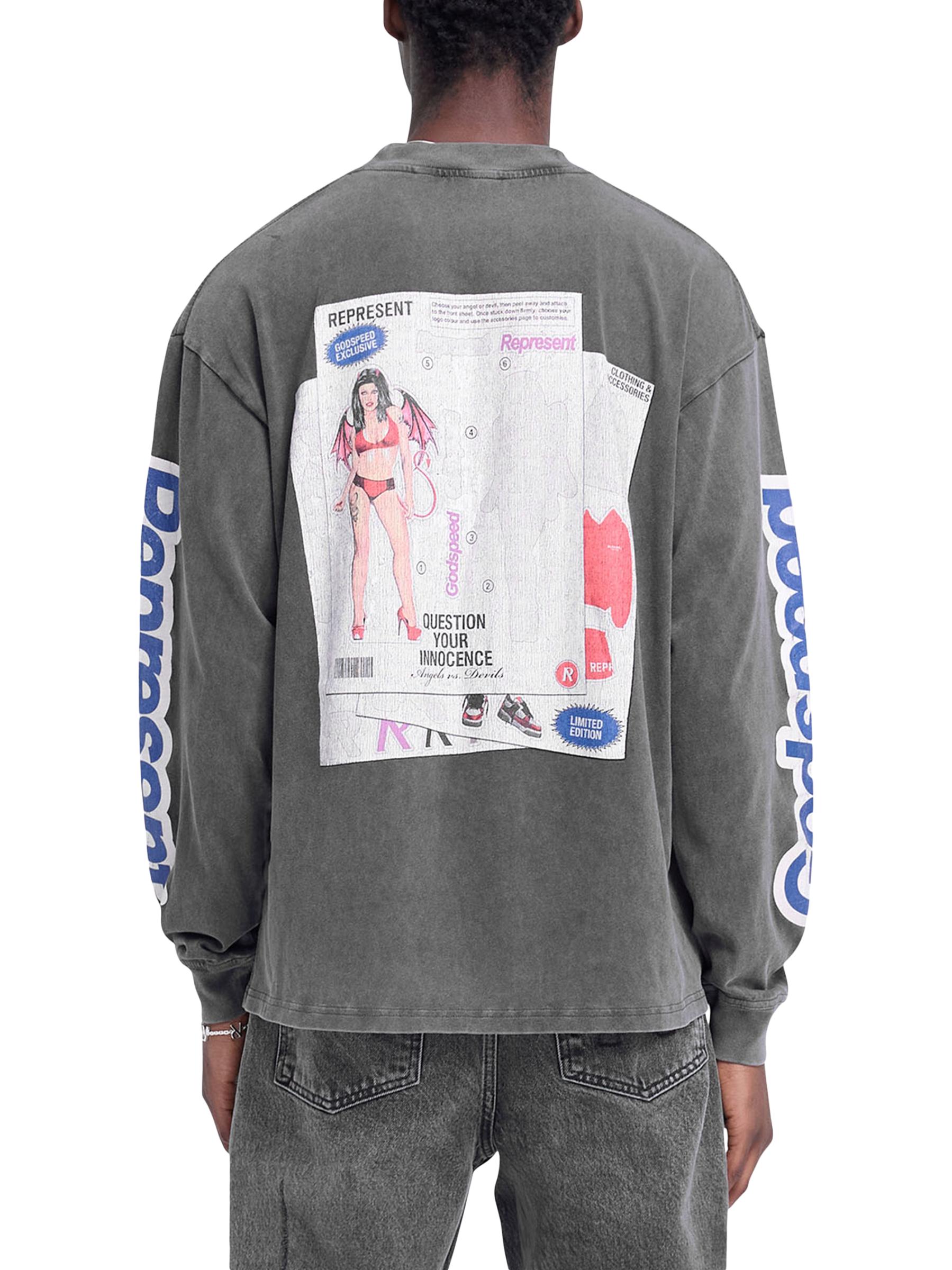 【YOURNUS】The Other Vintage Long Sleeve Shop Represent - Question Your Innocence Long-Sleeve T-Shirt