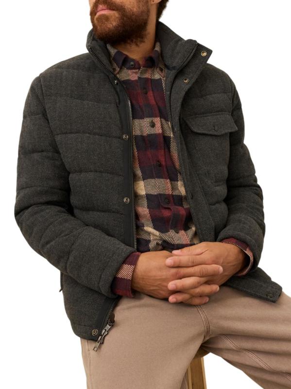 #3: جاكيت منفوش من مزيج القطن من تيتون فالي - فحم فولاذي داكن