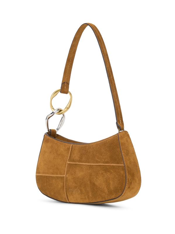 正規店買付【FERRAGAMO】ブラウン スエード ホーボーバッグ North-South hobo bag (M) - Women | Ferragamo