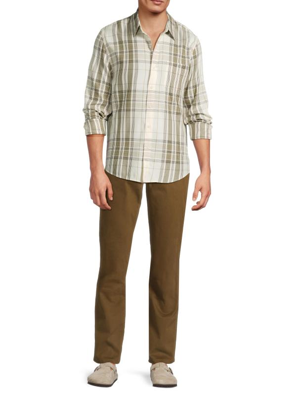 #4: قميص دنلوس المنقوش - COASTAL BLANCO