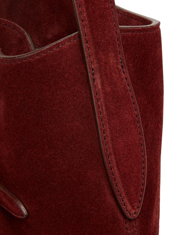 #6: حقيبة دلو صغيرة من الجلد المدبوغ بحزام - كستنائي