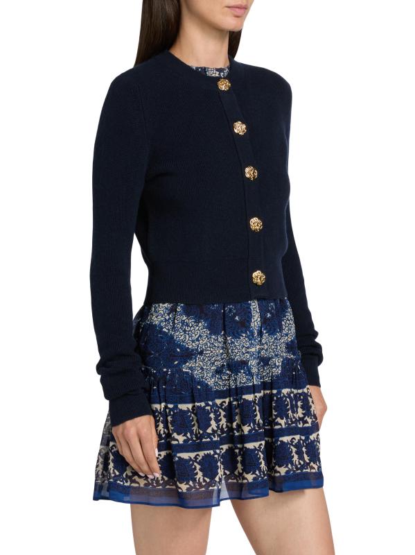 #3: كارديغان من الصوف والكشمير بأزرار زهرية من Ellery - القوات البحرية