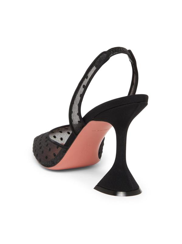 #3: حذاء سلينج باك من الدانتيل من هولي - دانتيل أسود منقط