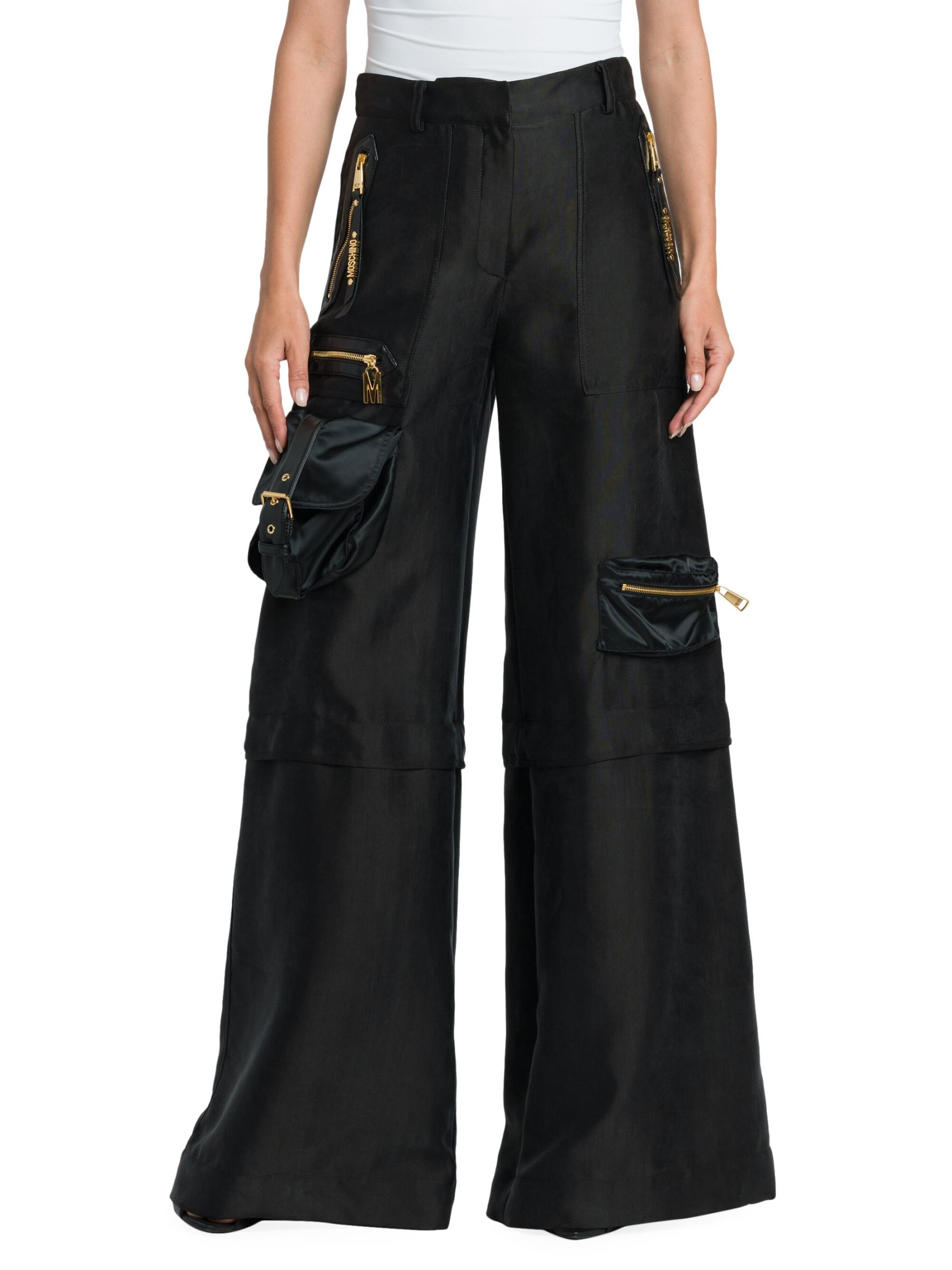 【関税&送料込】Boutique Moschino Pants With Buttons Moschino - Logo detail cotton track-pants black - The Corner