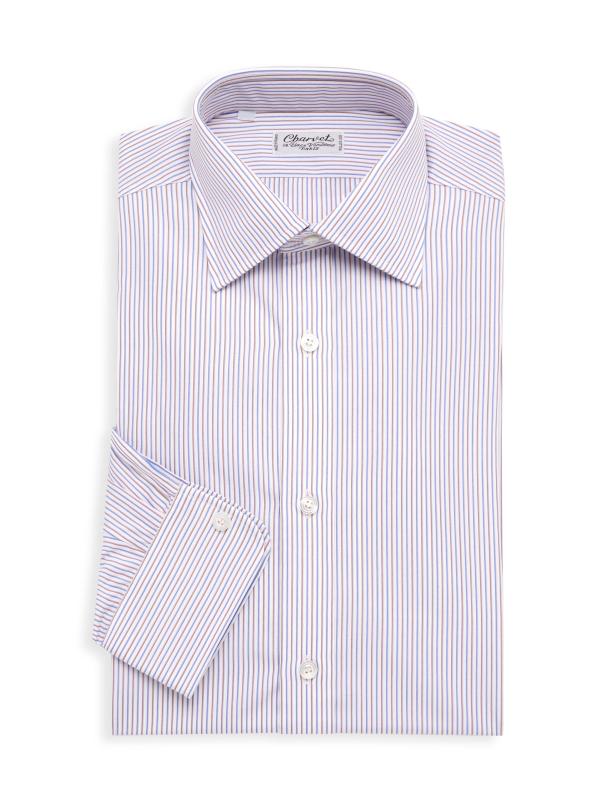 Striped Cotton Dress Shirt