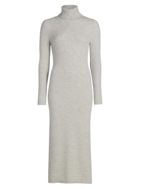 فستان ميدي من الكشمير القابل للتمدد من الكشمير