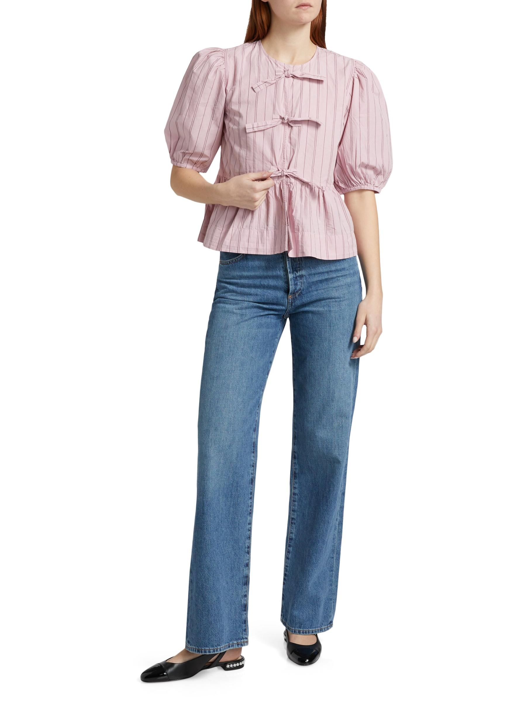 新品ブルレアBluelea Spun Organdy Peplum Blouse Women's fuchsia peplum blouse