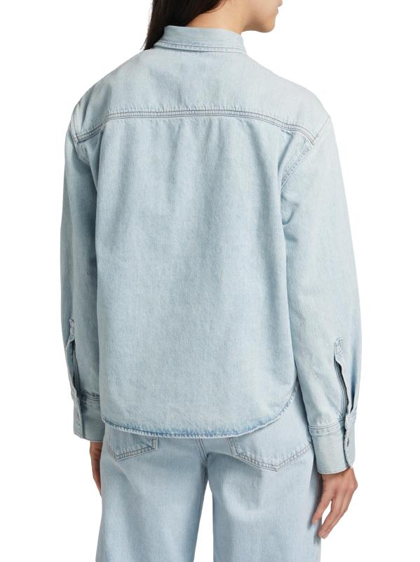 #4: قميص لوريل شامبراي - عنقود باللون النيلي العتيق الباهت