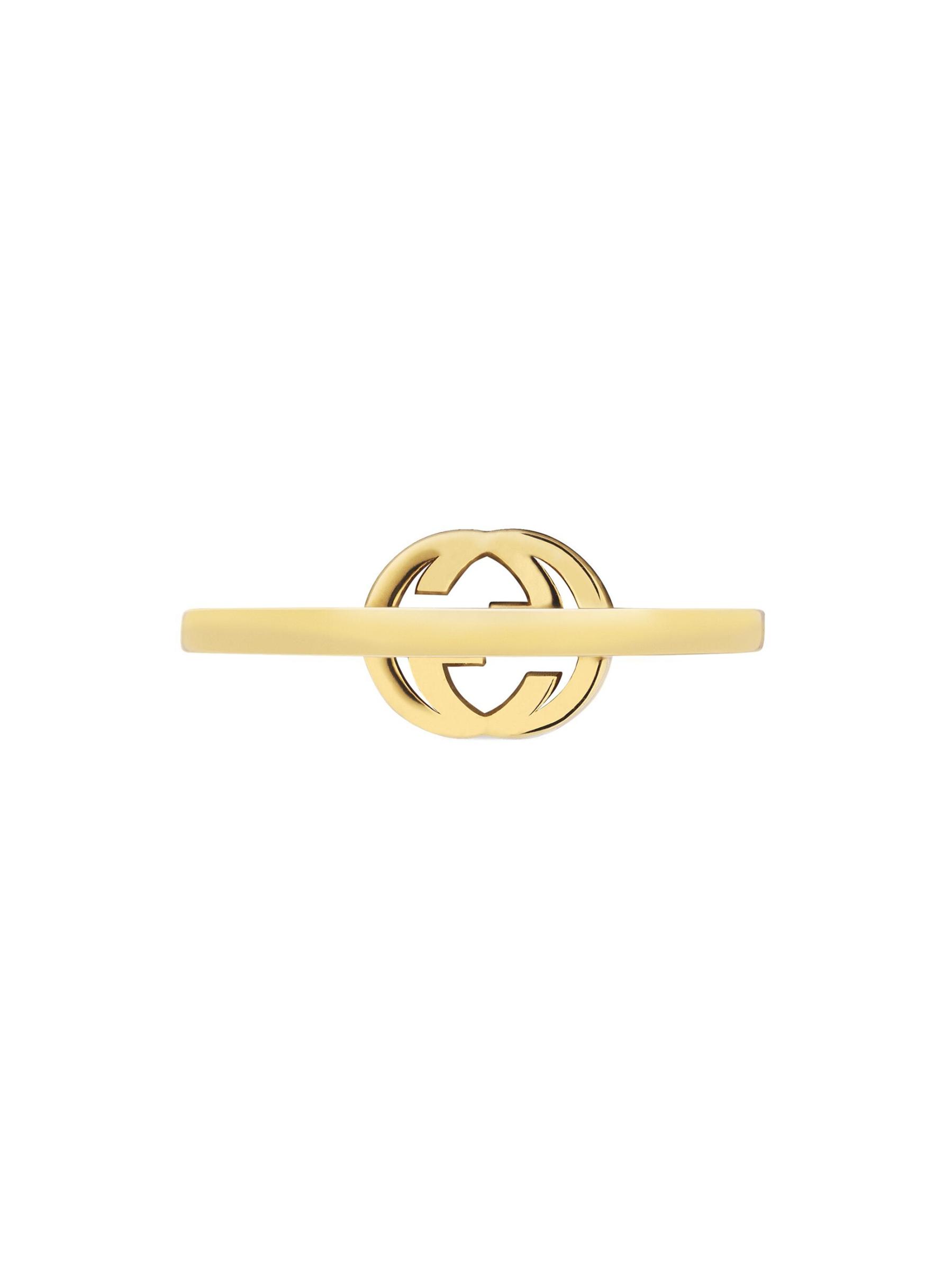 Gucci - インターロッキングG 18Kイエローゴールド＆0.12TCW