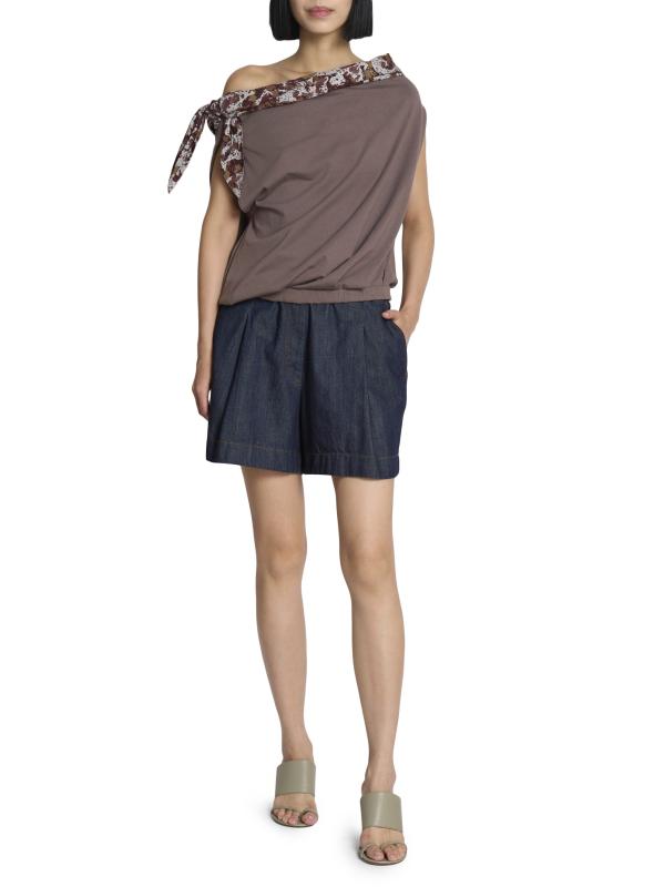 Dries Van Noten★ピラデニムショートパンツ コットン ポケット Dries Van Noten - ピラ・リラックス・デニム・ショーツ を