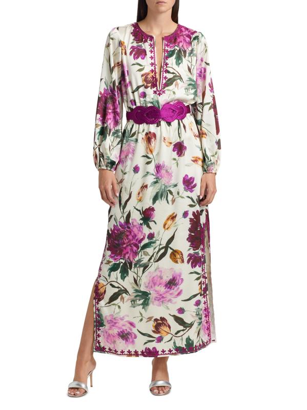 Compra Figue Maxivestido floral con cinturón Emani Saks Fifth