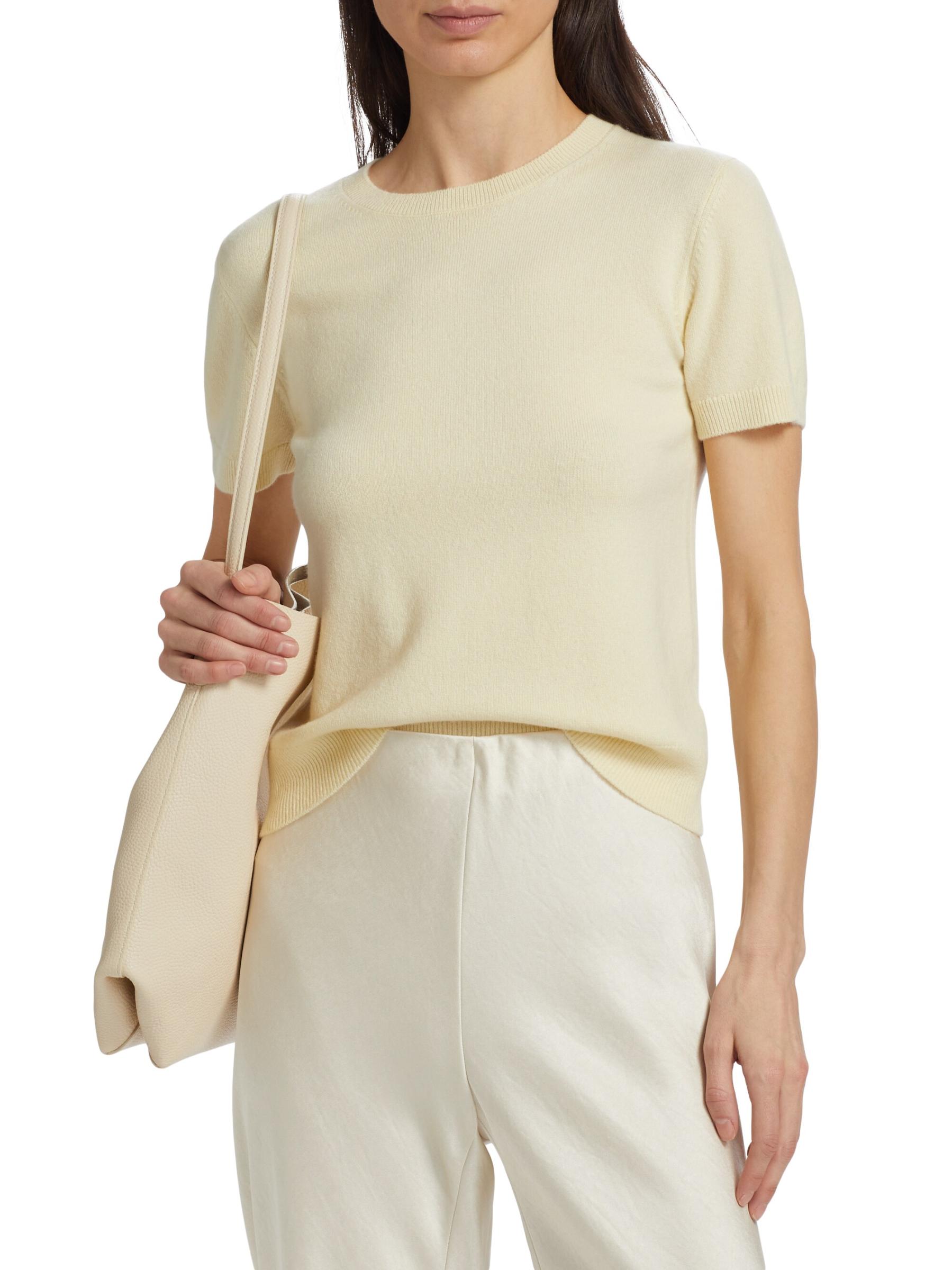 Shop Vince - Wool & Cashmere Short-Sleeve Sweater | Saks