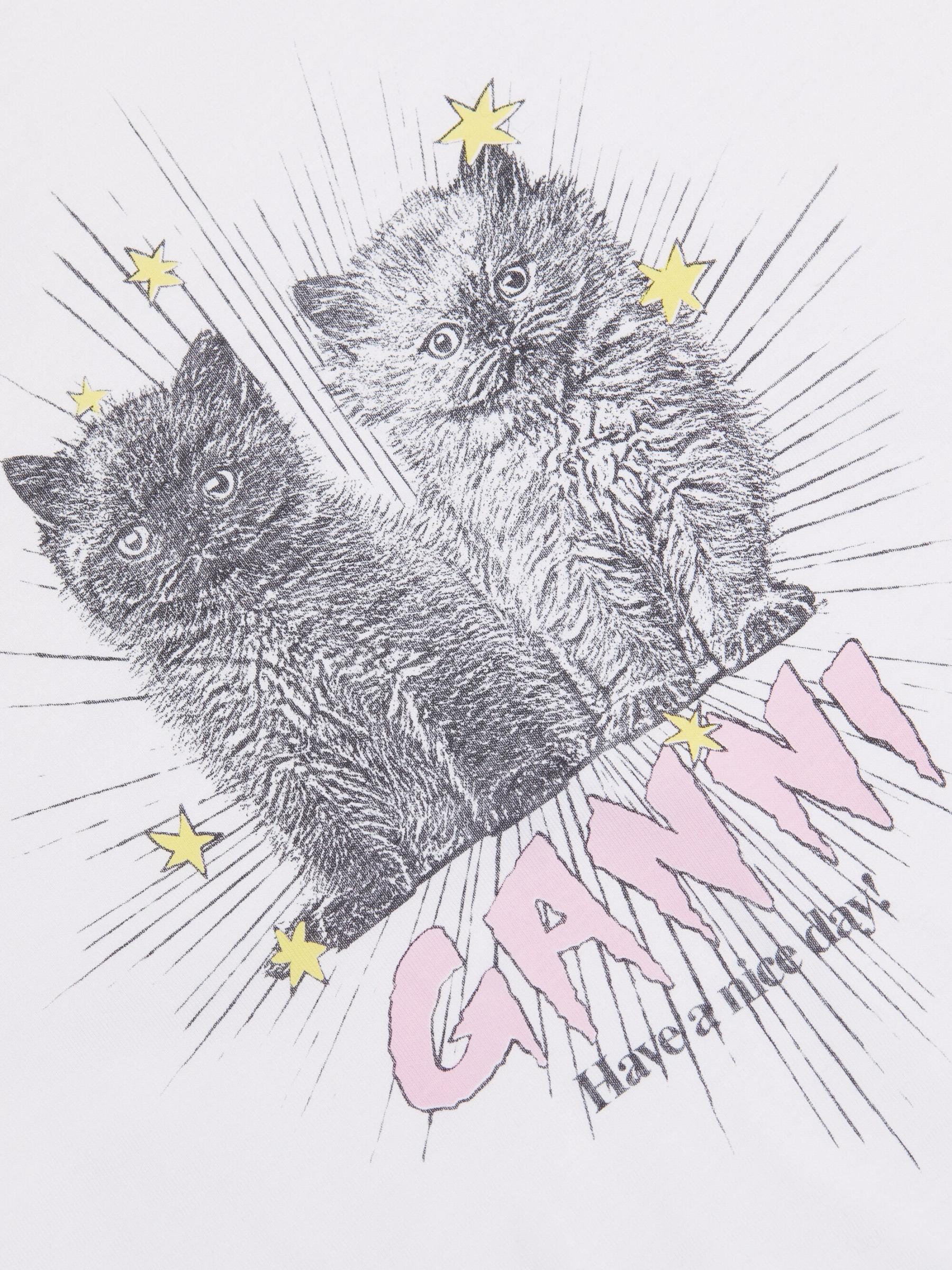 GANNI 猫イラスト ホワイトTシャツ 新品タグ付き - メルカリ