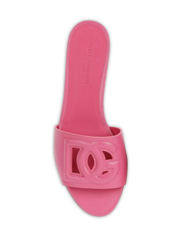 [DOLCE&GABBANA] レザーサンダル Dolce & Gabbana DG Millennials Leather Slides | Orange