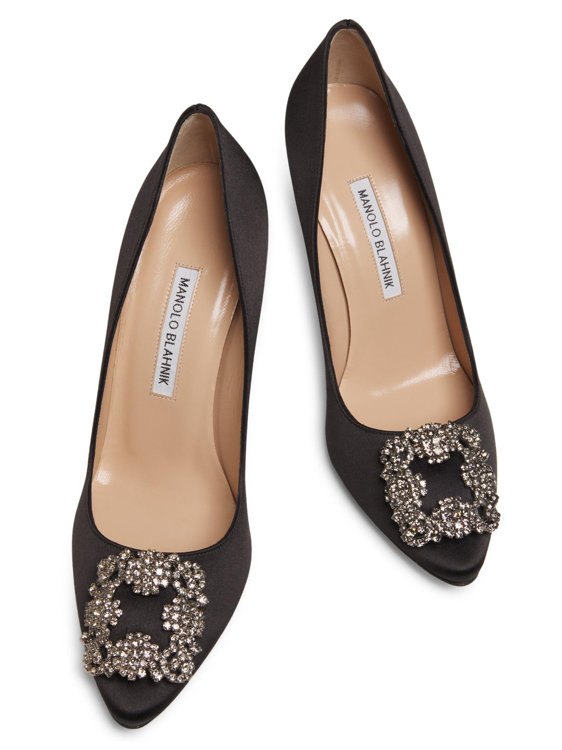 MANOLO BLAHNIK サテンハンギシ38