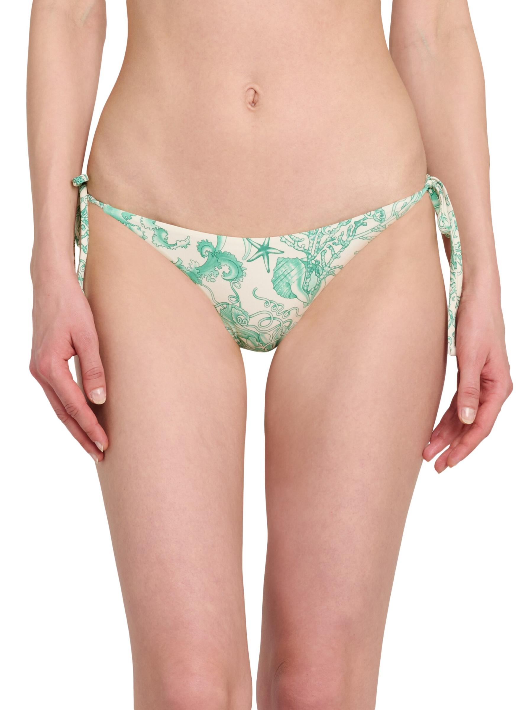 【水際で輝く一着】VERSACE バロッコ サイドタイ ビキニボトム Versace - 水中バロッコ柄ビキニボトム をオンライン購入 | Saks