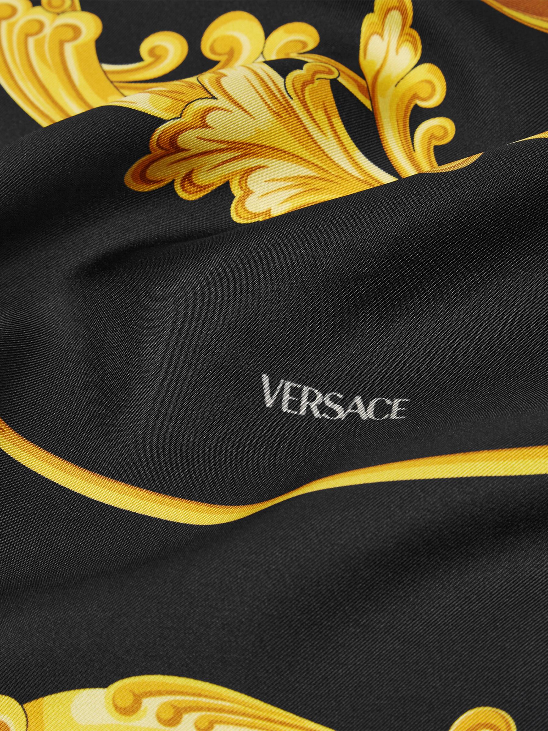 Shop Versace - Medusa Cameo Silk Twill Scarf | Saks Fifth