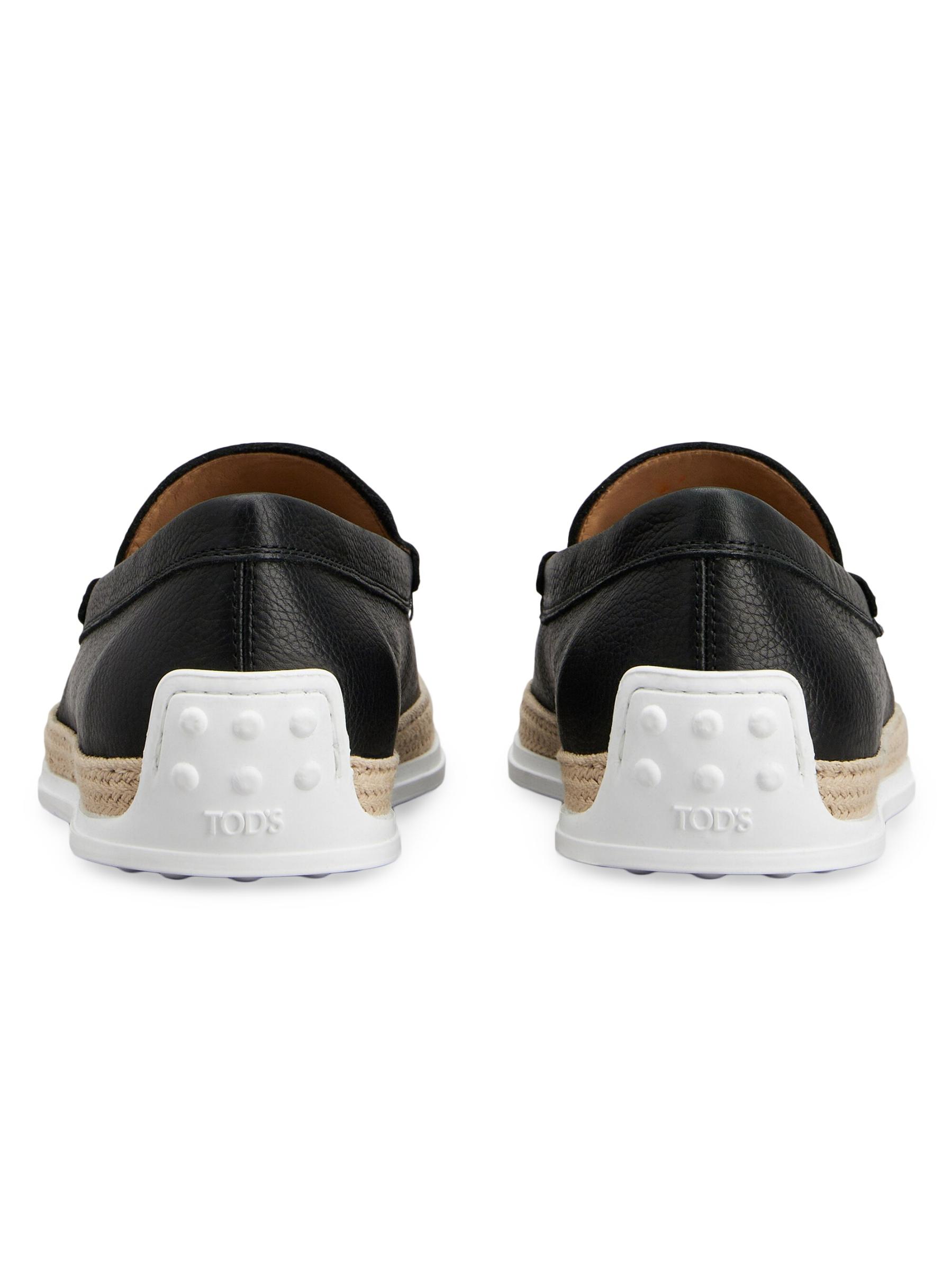 正規店買付【TOD'S】レザースリッパローファー Man ブラック レザー スリッパ ローファー XXM58L0IX60U1844B999