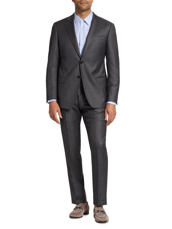 ダークグレー シングルブレストスーツ ユニクロ +J ダークグレー