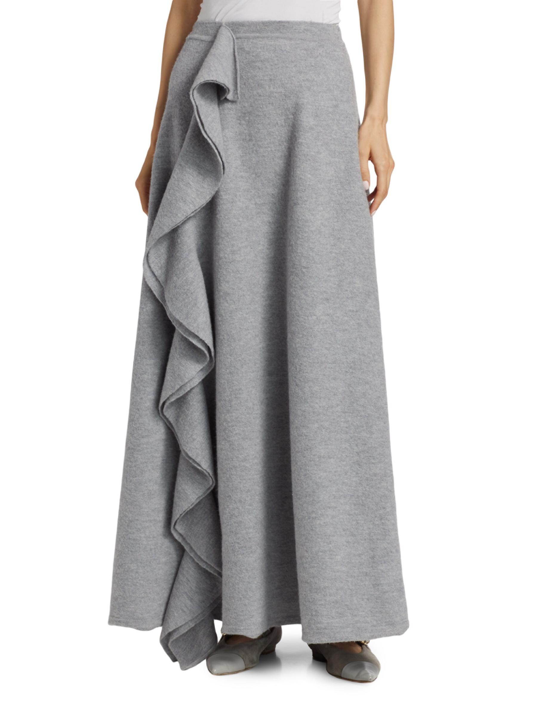 Shop Ulla Johnson - Mireya Ruffled Wool Maxi Skirt | Saks