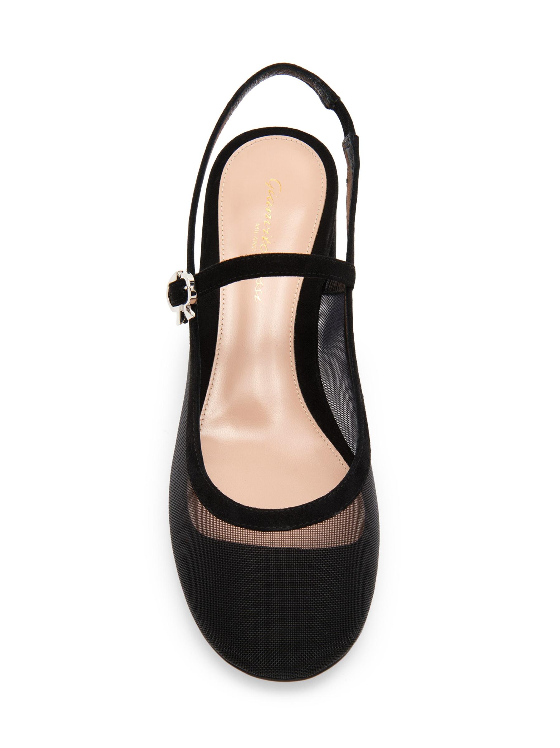 GianvitoRossi ジャンヴィトロッシ スエードパンプス 【新品】 Gianvito Rossi - 45MM スエード＆メッシュパンプス を