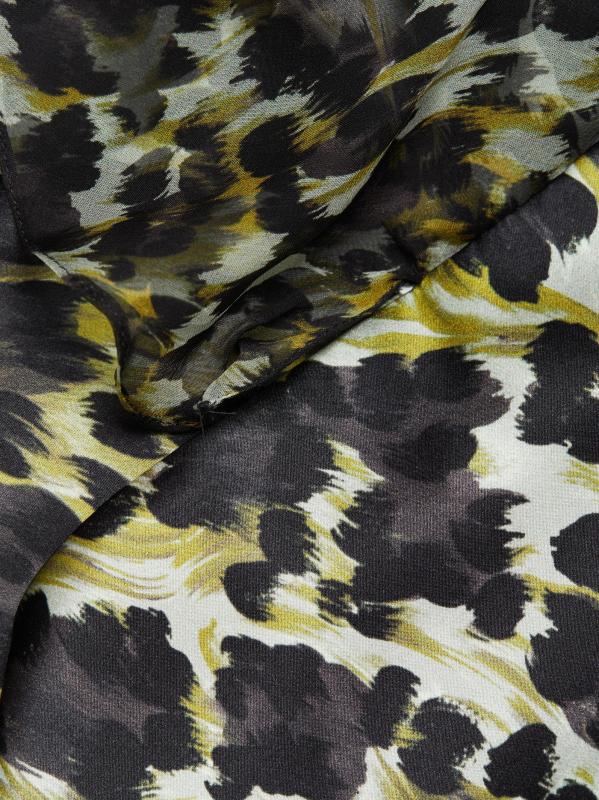 #6: فستان Malia بنقشة من الحرير بنقشة جلد الفهد - نمر كاكي