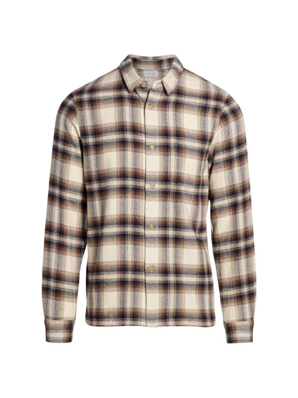 Sly Straight Hem Cotton Plaid Shirt