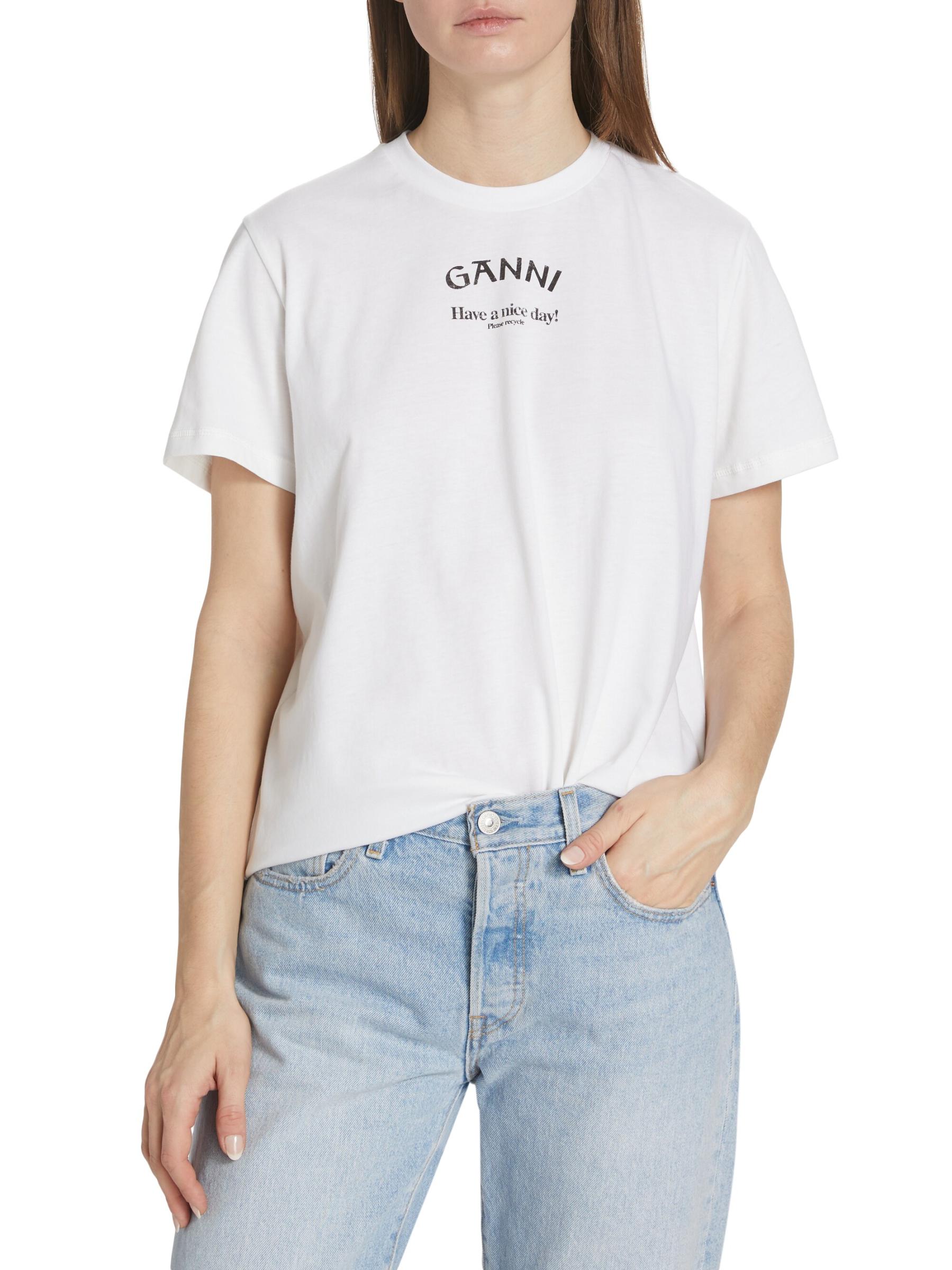 Shop GANNI - Logo T-Shirt | Saks Fifth Avenue United Kingdom