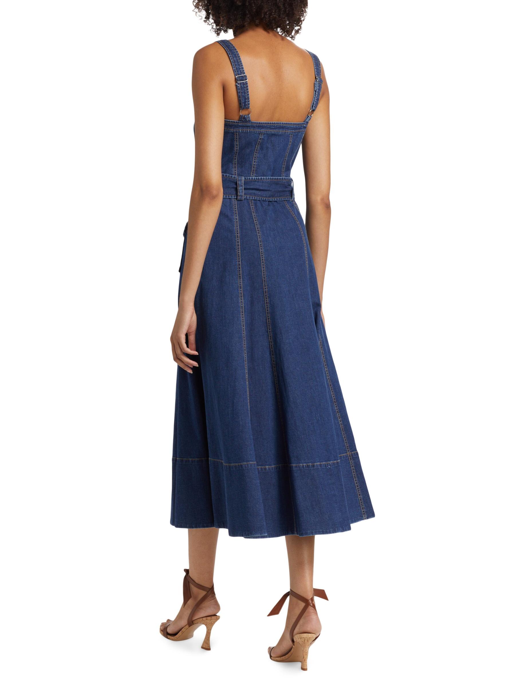追跡便【Aje.】Coast Denim Midi Dress Vネック ワンピース Coast Denim Midi Dress | Light Sky Wash | Aje – Aje ROW