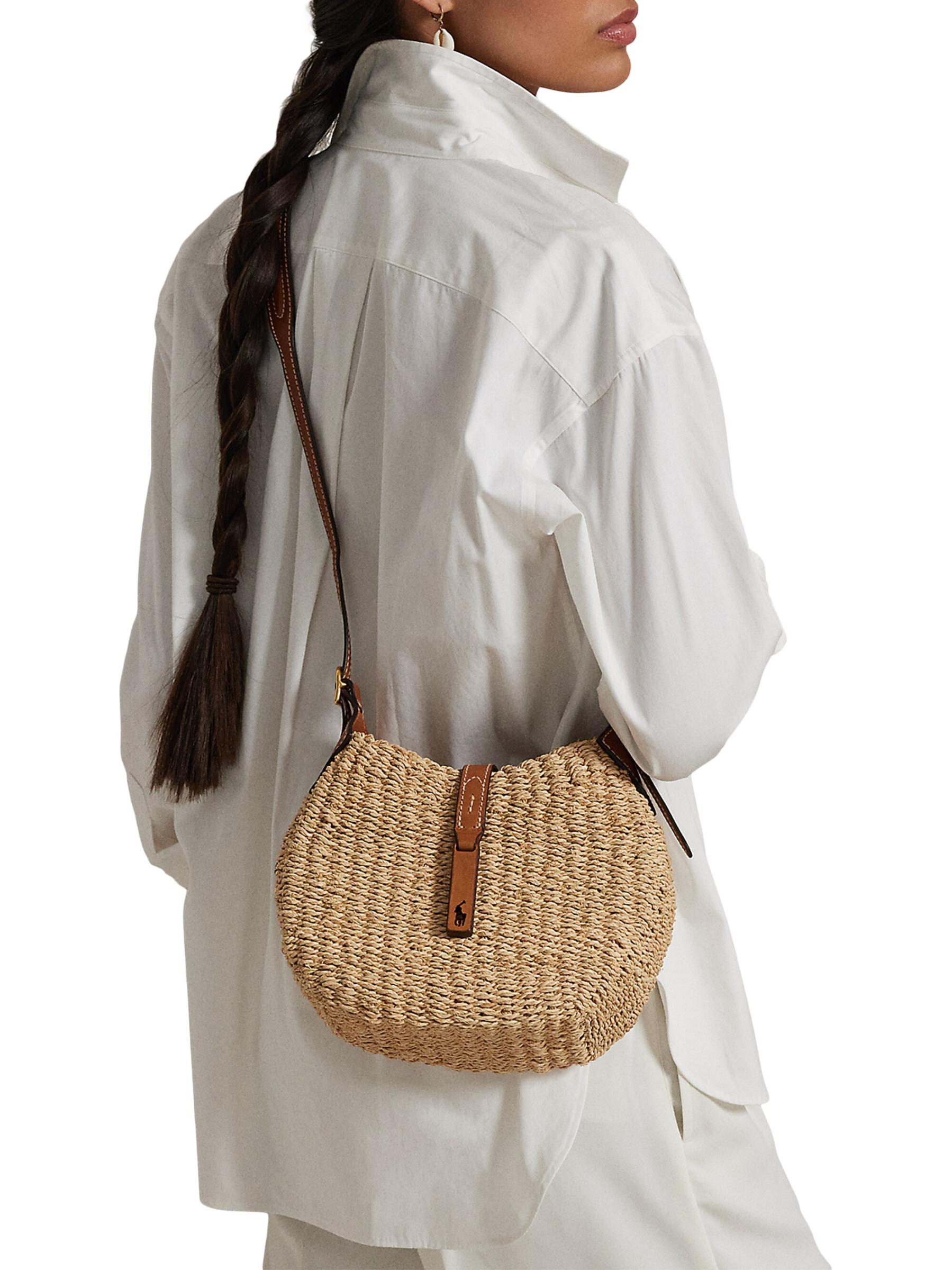 Shop Polo Ralph Lauren - Polo ID Raffia Shoulder Bag | Saks