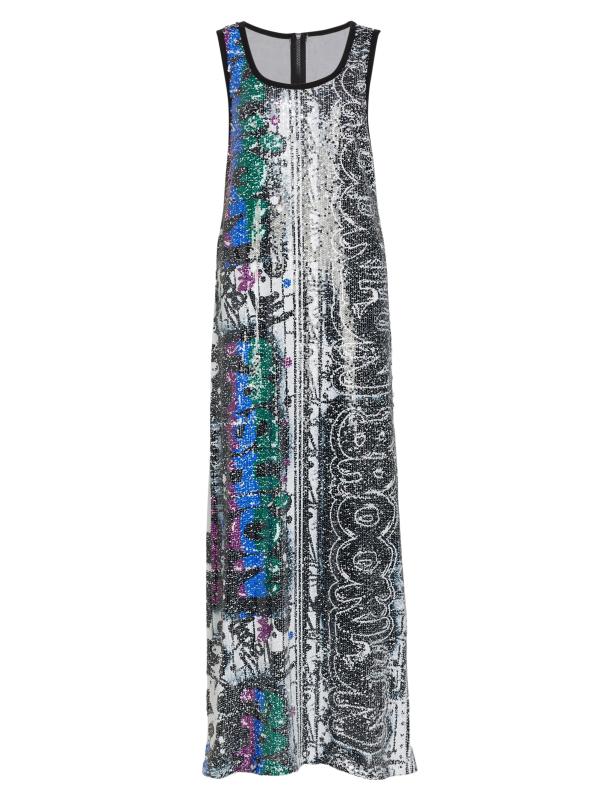 فستان نيلي ميتاليك شيفت