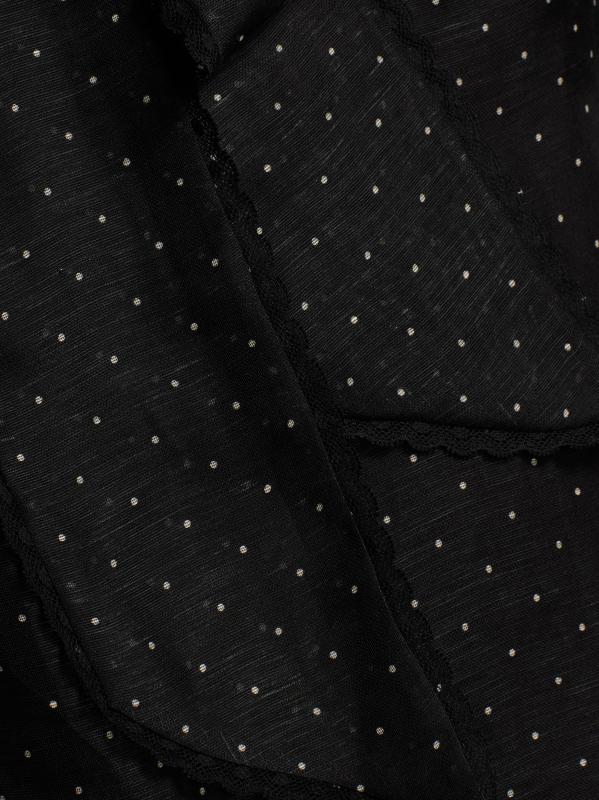 #6: فستان دريم بولكا دوت قصير بياقة مستديرة - نقطة سوداء