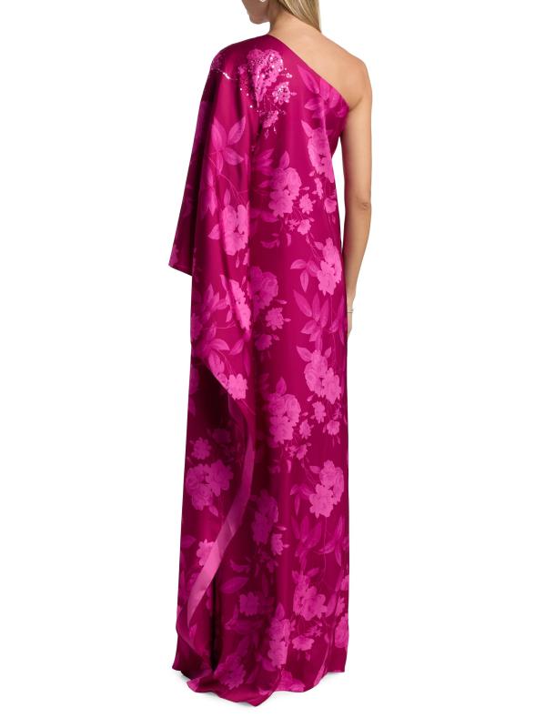 #4: فستان بكتف واحد مزين بشعار ديمي - الورود الرودوليت