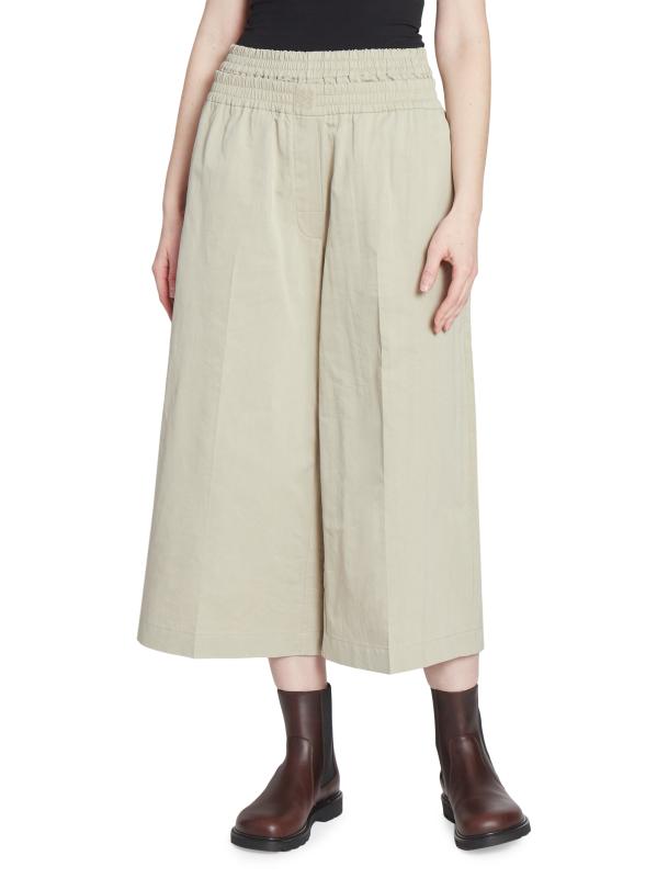 Loewe - ゴム入りコットンブレンド・クロップパンツ を