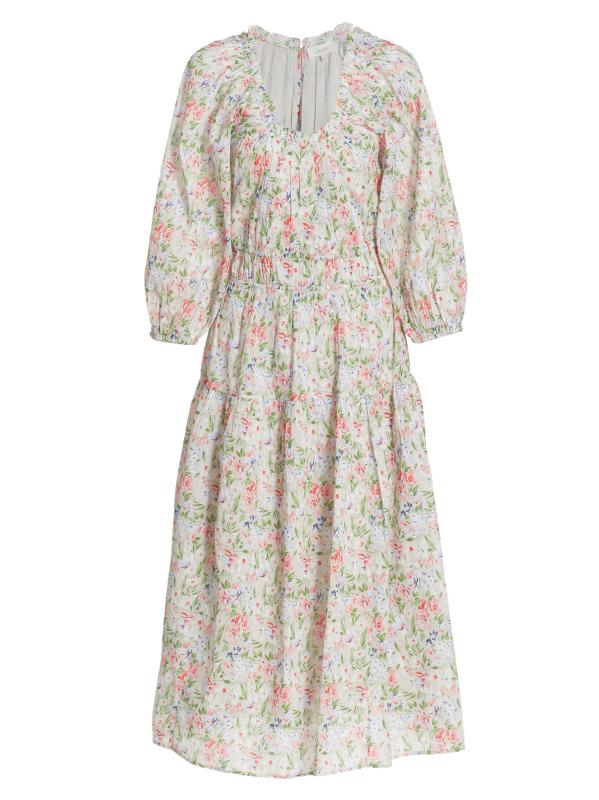 فستان ذا مونستون متوسط الطول بنقشة الزهور