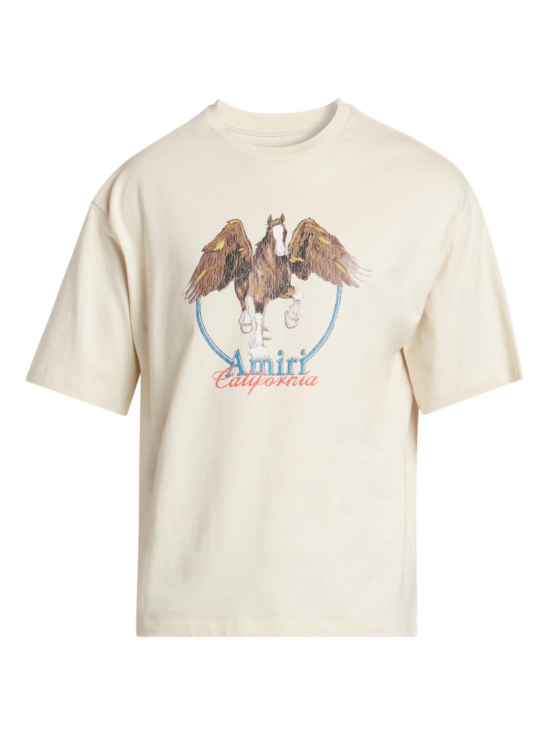 AMIRI アミリ 'Pegasus' T-shirt ペガサス プリント Tシャツ AMIRI Pegasus T-shirt | Black | FARFETCH